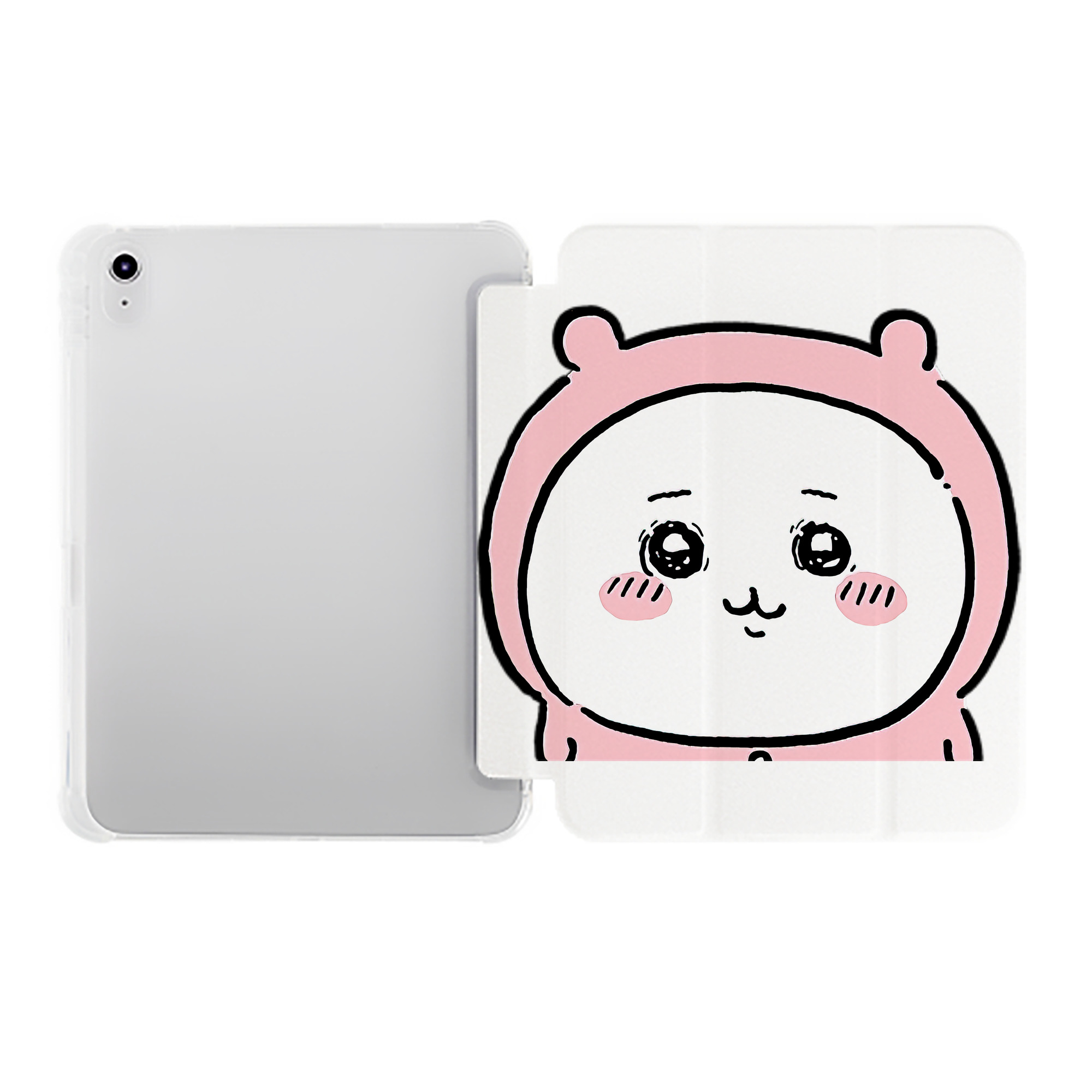 （画像用） ちいかわ ちいかわ Chii-kawa chiikawa IPad ケース ペン収納付き 三つ折りスタンド PUレザー×シリコン 対応機種9.5/10.5/10.9インチ
